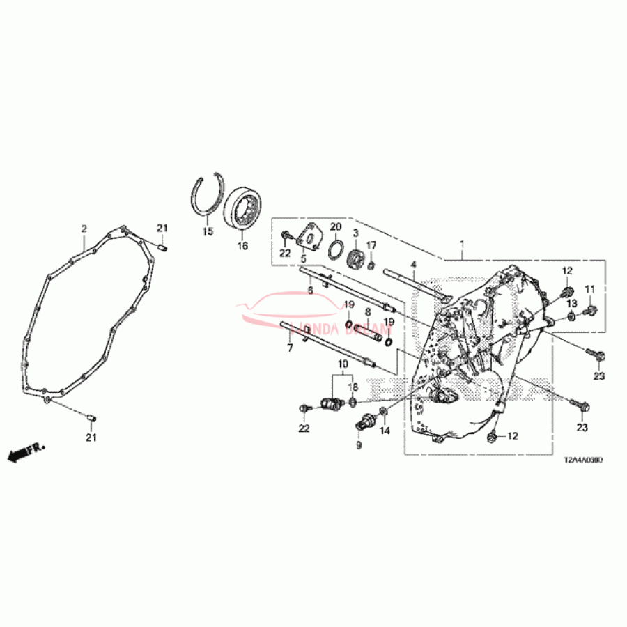 COVER ASSY,L SIDE (21230-RJ2-020) - 1