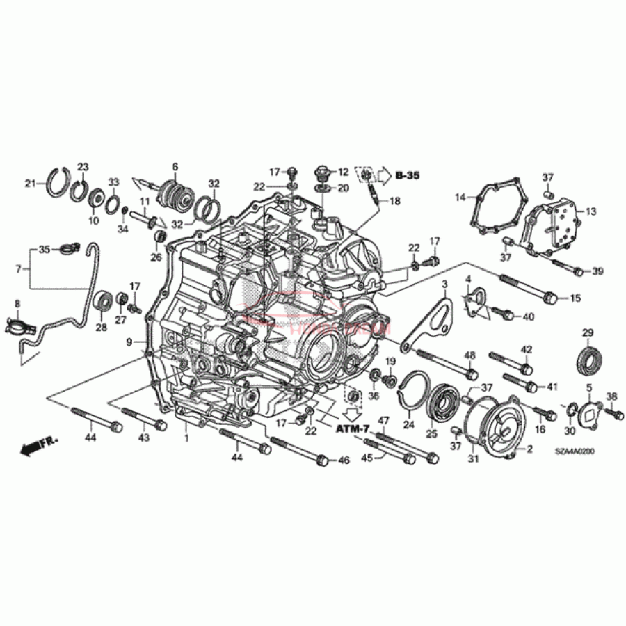 Кришка корпусу АКЗШ у зборі (21230-RJF-T00) - 1