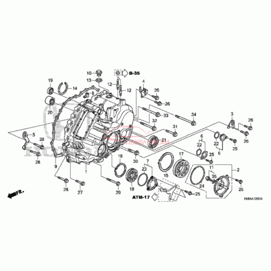 Кришка корпусу АКЗШ у зборі (21230-RT4-000) - 1