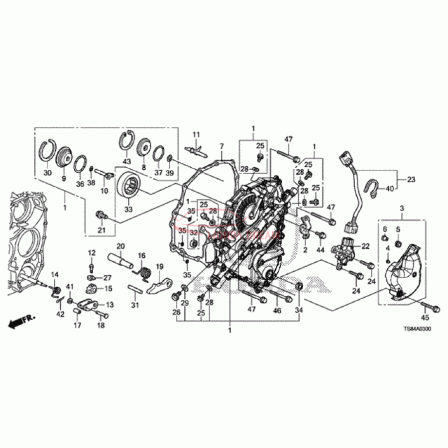 COVER ASSY,L SIDE (21230-RZ2-000) - 1