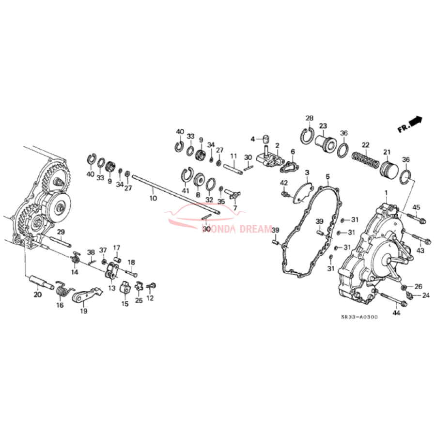 Gasket, transmission side cover (21812-P24-J00) - 1