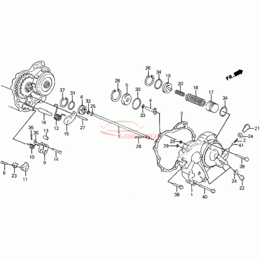 Gasket, transmission side cover (21812-PL4-S01) - 1