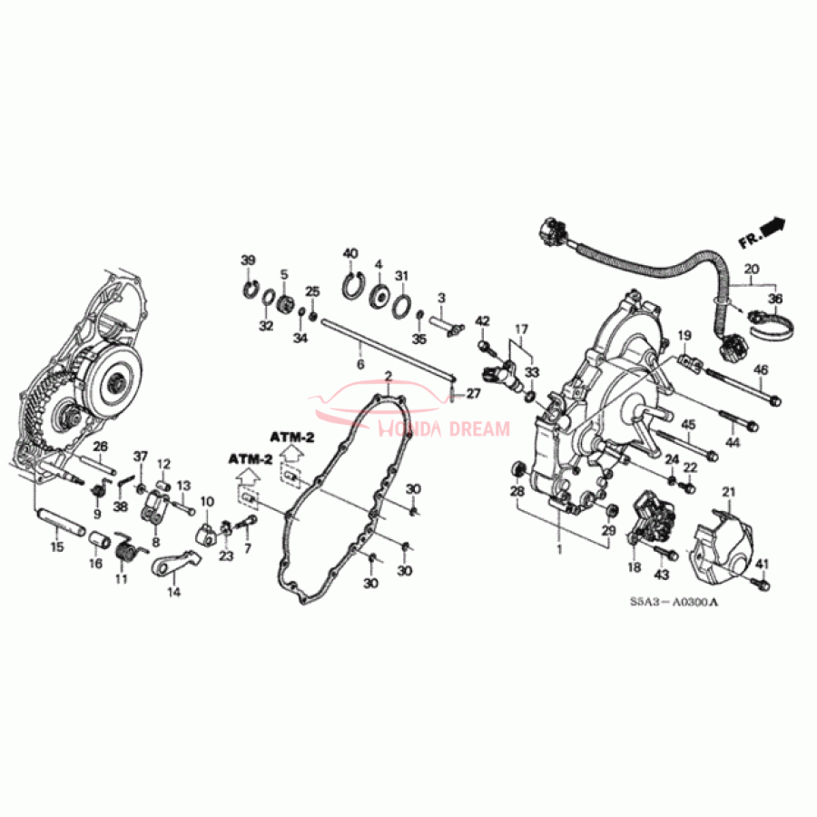 Gasket, transmission side cover (21812-PLX-000) - 1