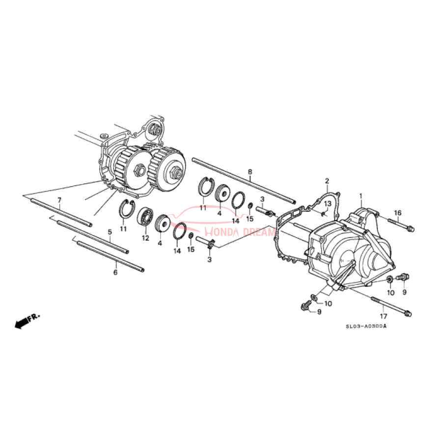 Gasket, transmission side cover (21812-PR9-000) - 2