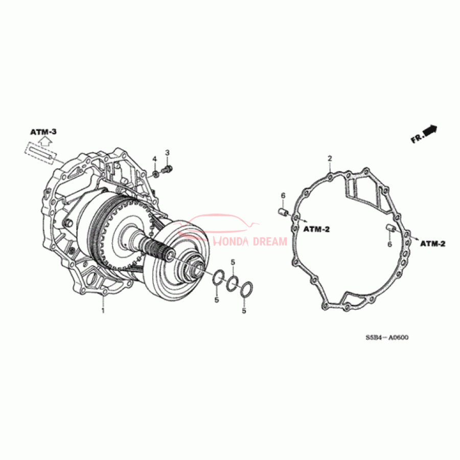 Gasket, transmission side cover (21812-PZC-000) - 1