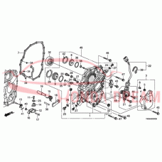 Gasket, transmission side cover (21812-RMM-000) - 3