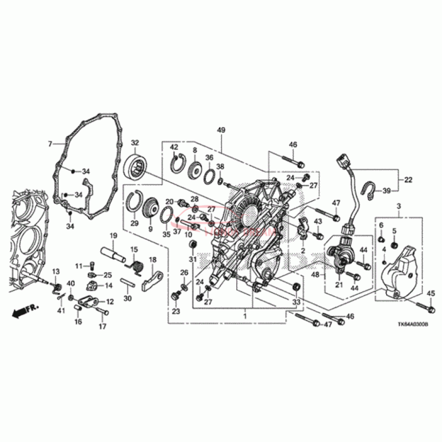 Gasket, transmission side cover (21812-RMM-000) - 1