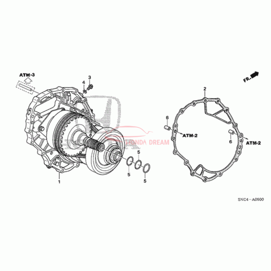 Gasket, transmission side cover (21812-RPS-000) - 1