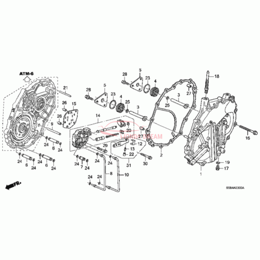 Gasket, transmission side cover (21813-PZC-000) - 1