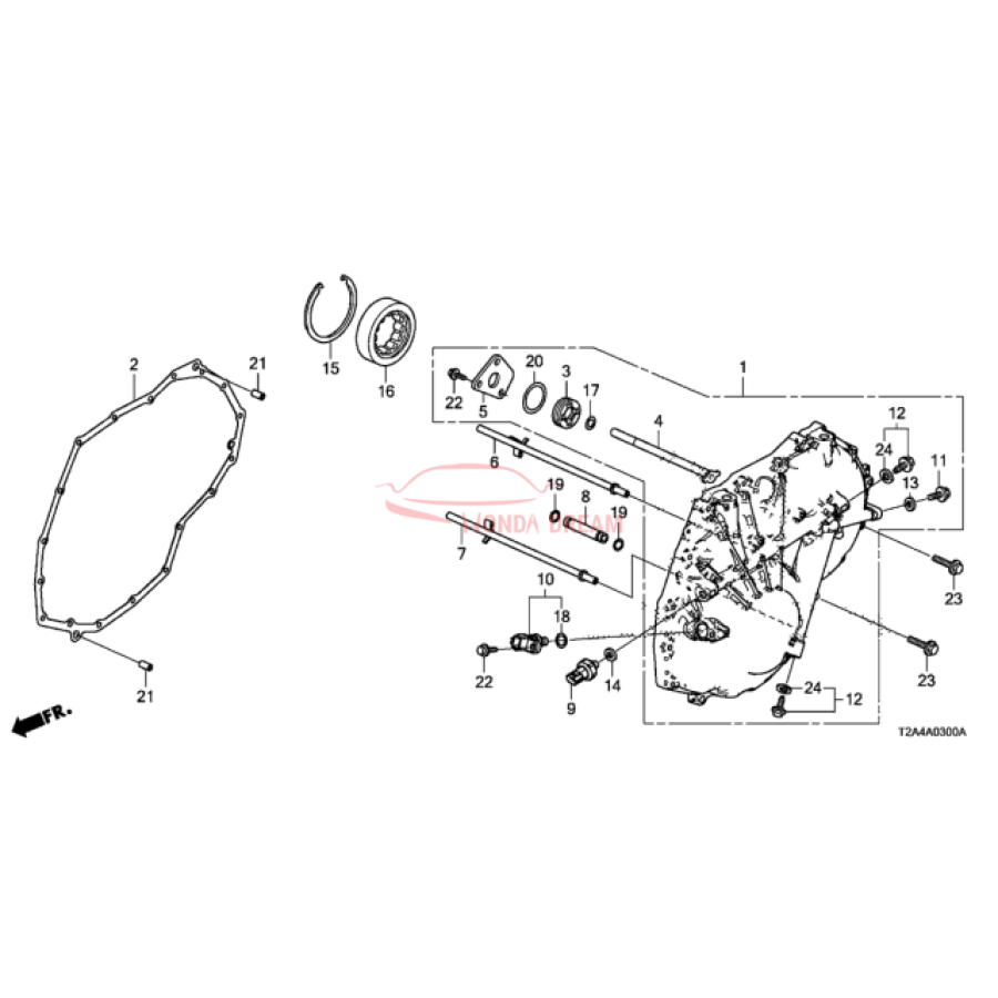 Gasket, transmission side cover (21813-RJ2-003) - 2