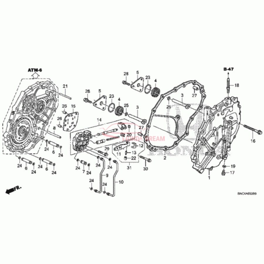 Gasket, transmission side cover (21813-RPS-000) - 1