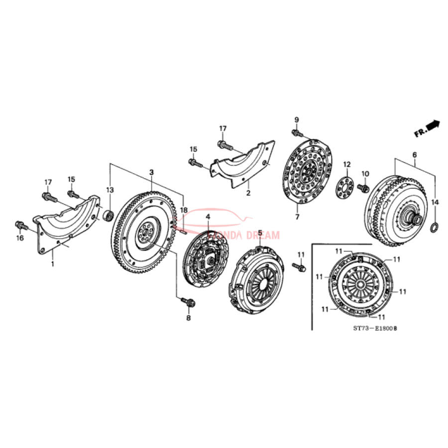 FLYWHEEL COMP (22100-P75-005) - 2