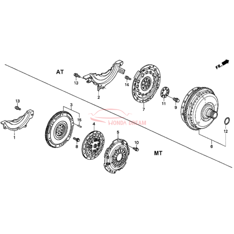 FLYWHEEL COMP. (22100-PT7-013) - 2