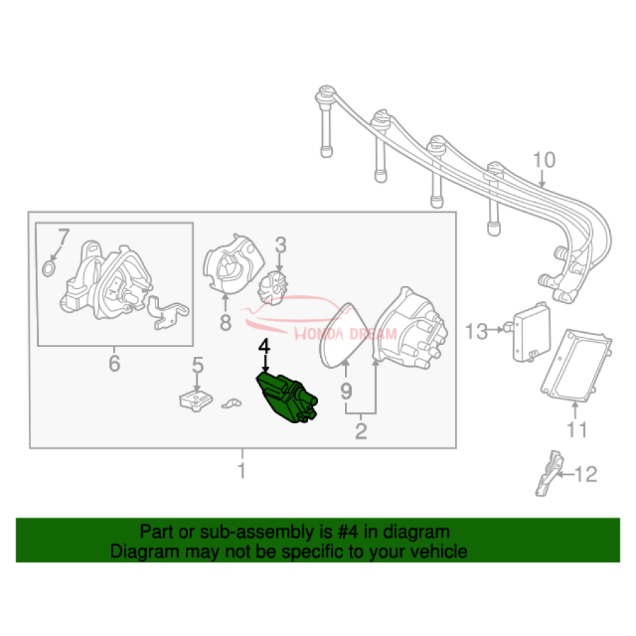 Ignition coil (30510-PT2-006) - 2