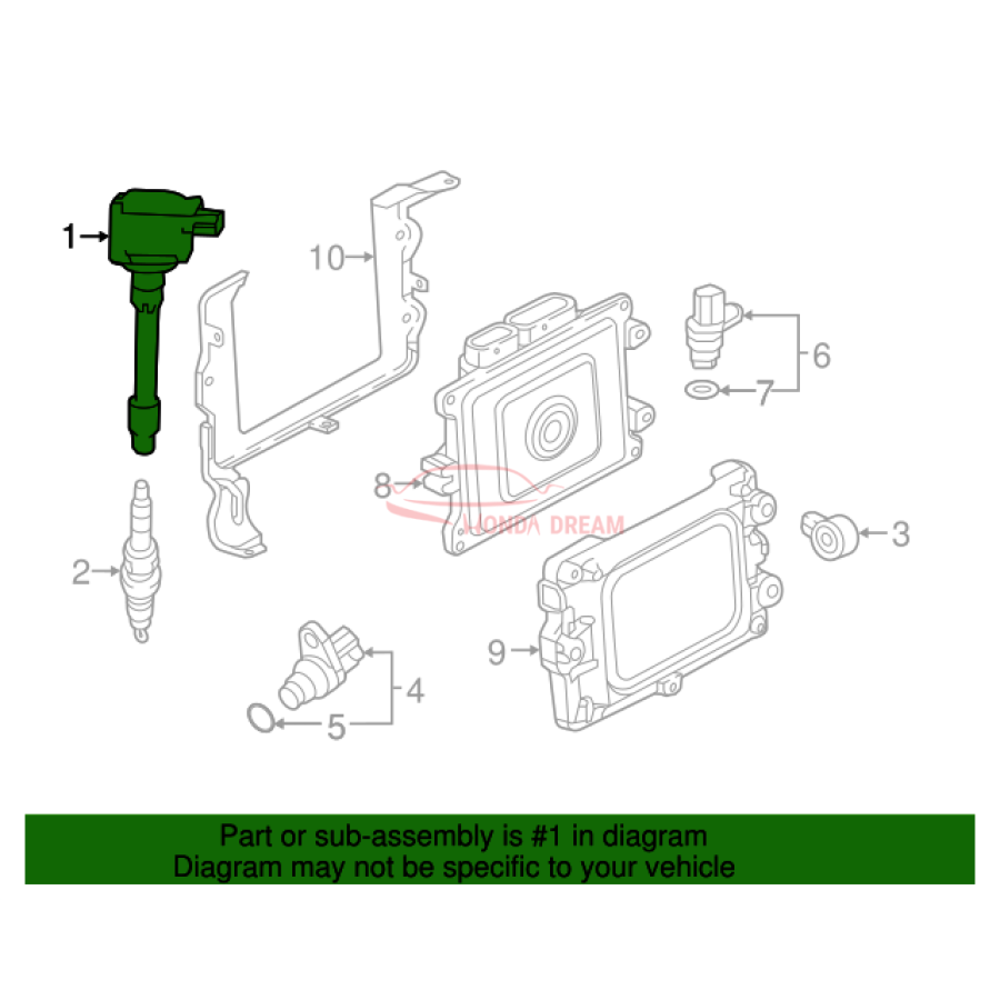 Ignition coil (30520-59B-013) - 2