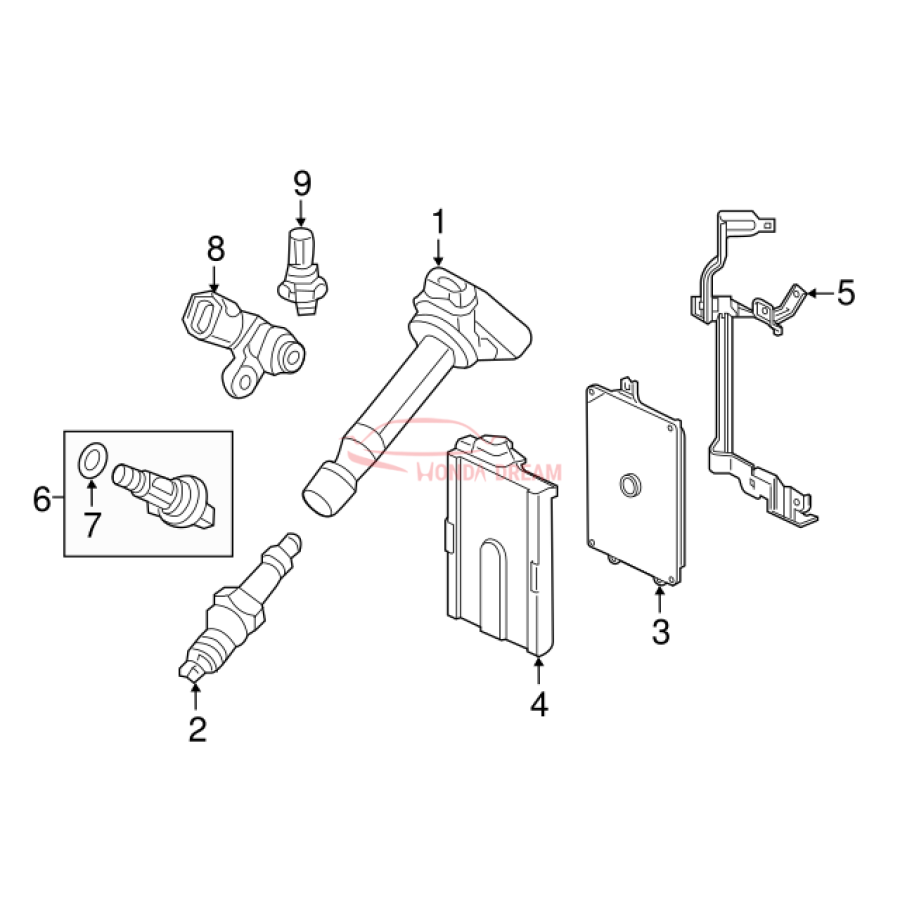 Ignition coil (30520-5G0-A01) - 3