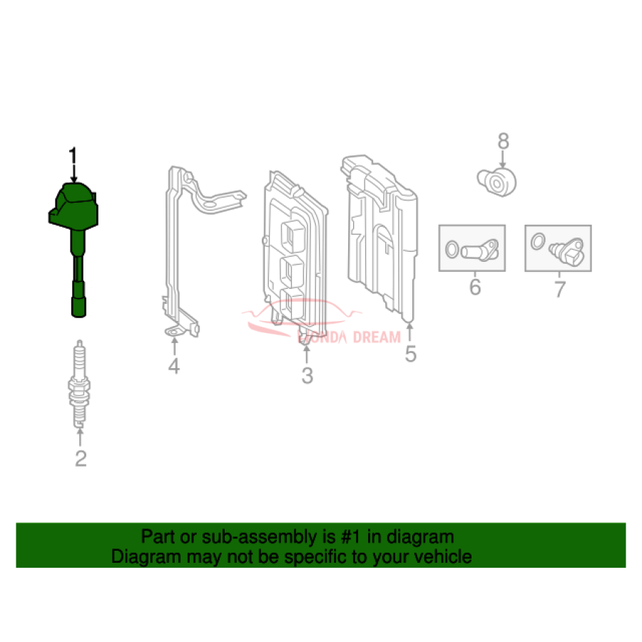 Ignition coil (30520-5K0-A01) - 2