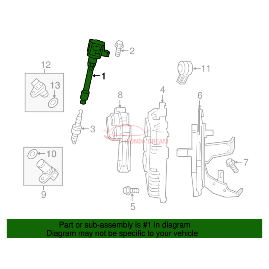 Ignition coil (30520-5R0-013) - 2