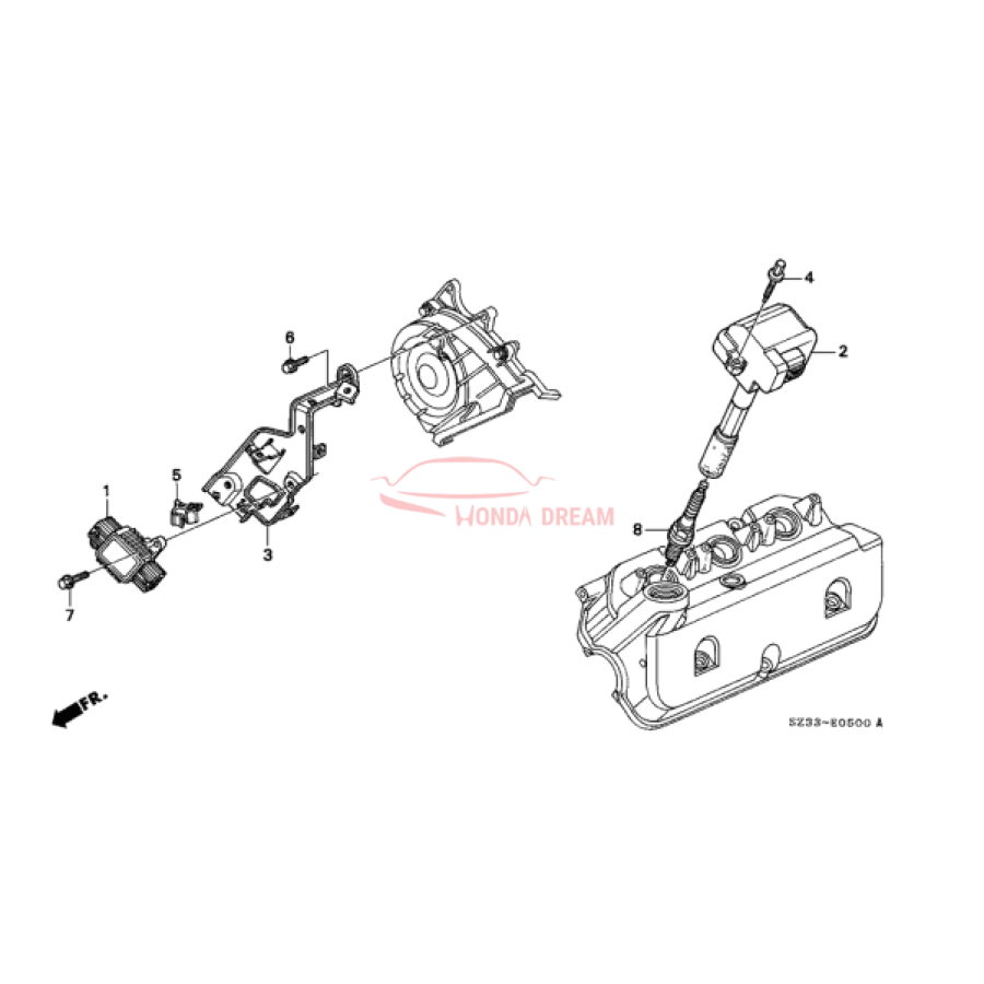 Ignition coil (30520-PR7-A33) - 3