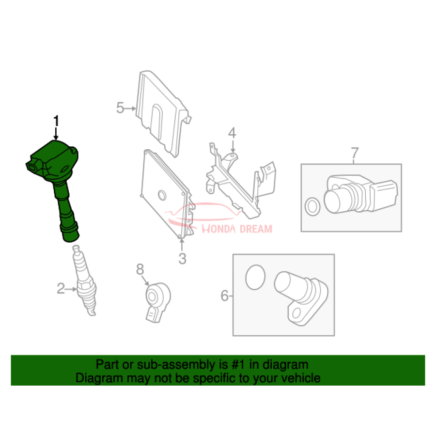 Ignition coil (30520-RB0-S01) - 2