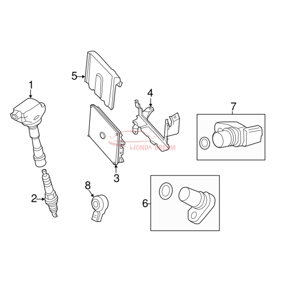 Ignition coil (30520-RB0-S01) - 3