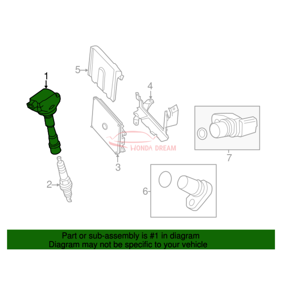 Ignition coil (30520-RBJ-003) - 2