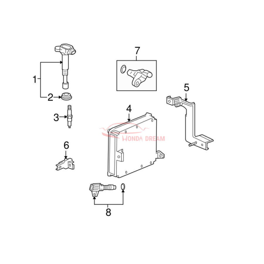 Ignition coil (30520-RRA-007) - 3