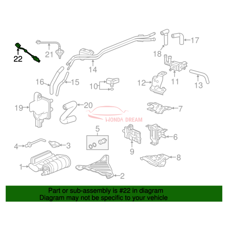 Sensor oxygen (36532-5PH-A51) - 3