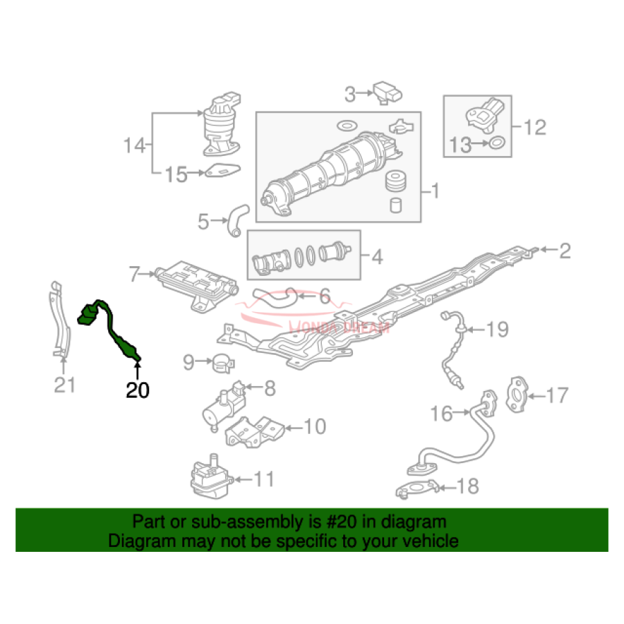 Sensor oxygen (36532-5R0-004) - 3