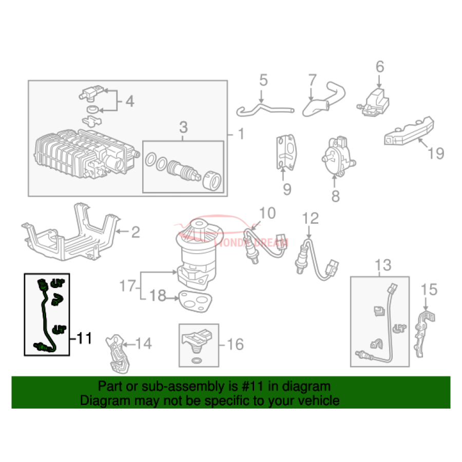 Sensor oxygen (36532-R71-L01) - 3