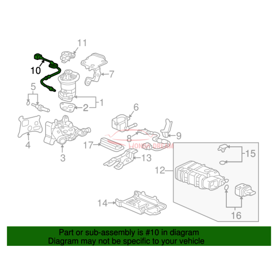 Sensor oxygen (36532-RAA-A11) - 3