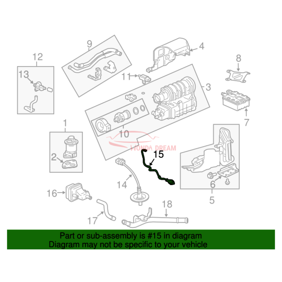 Sensor oxygen (36532-RB0-004) - 3