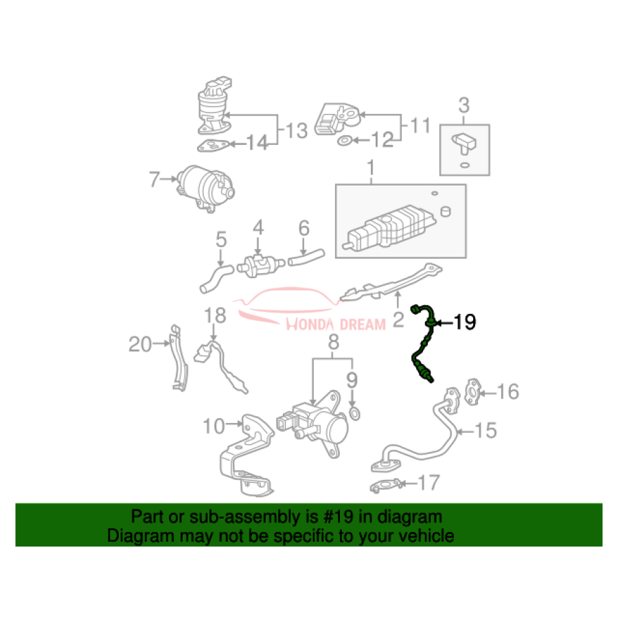 Sensor oxygen (36532-RB1-004) - 3