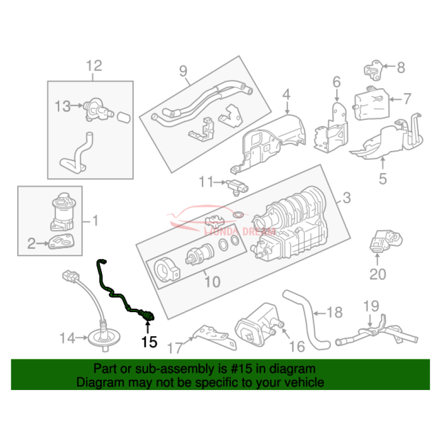 Sensor oxygen (36532-RTW-G03) - 3