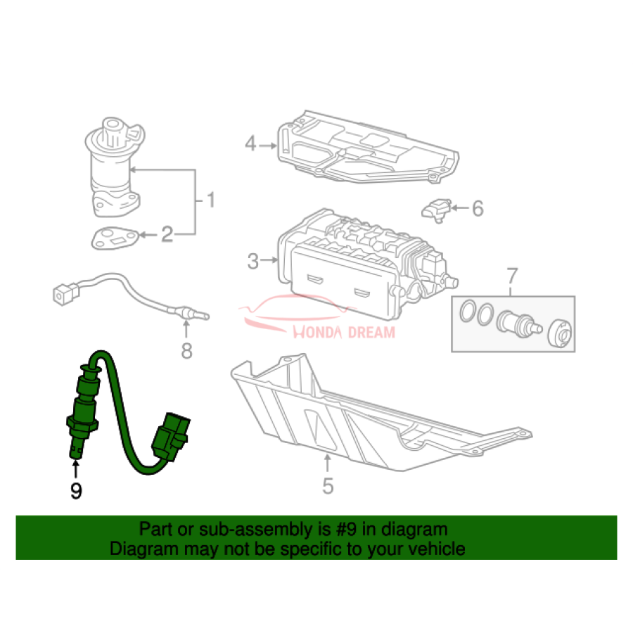 Sensor oxygen (36542-RV0-A01) - 3