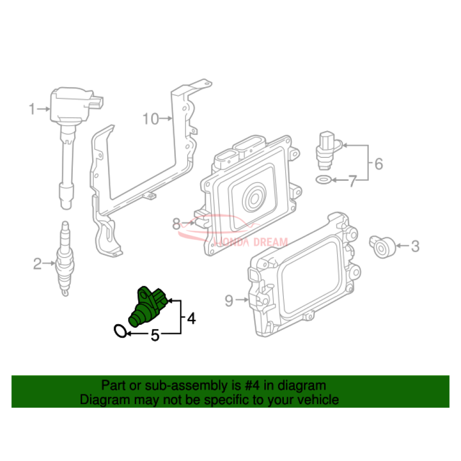 Crankshaft position sensor (37500-59B-J01) - 2