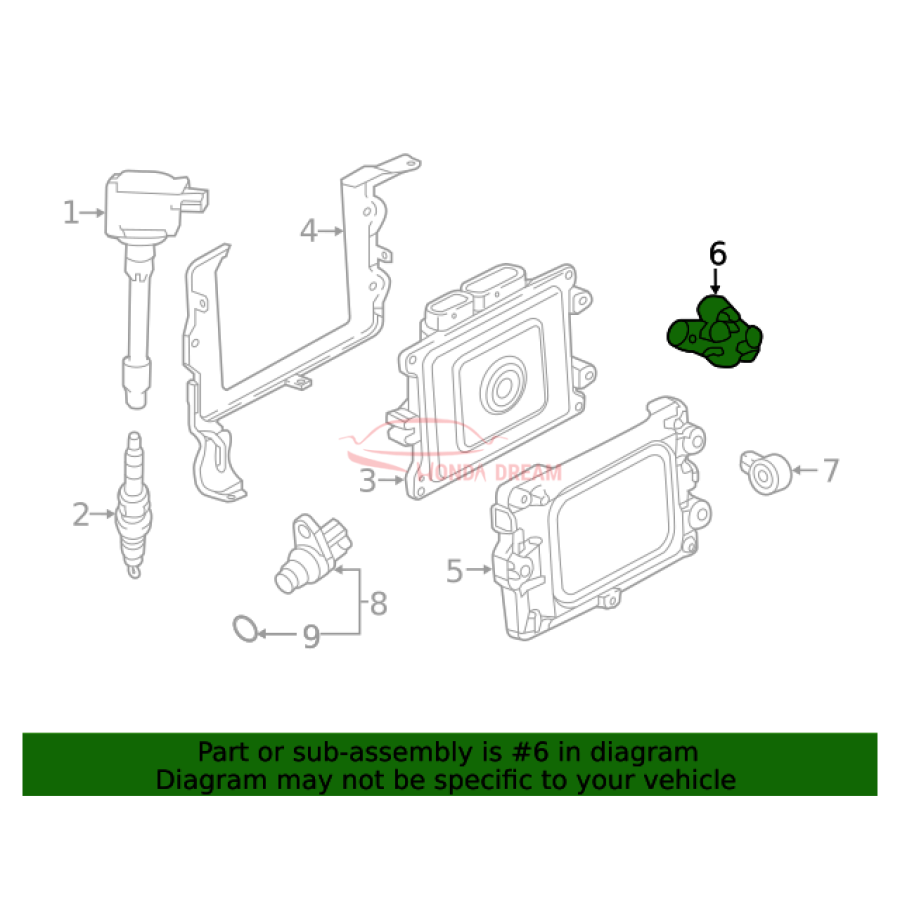 Crankshaft position sensor (37500-5BA-A01) - 2