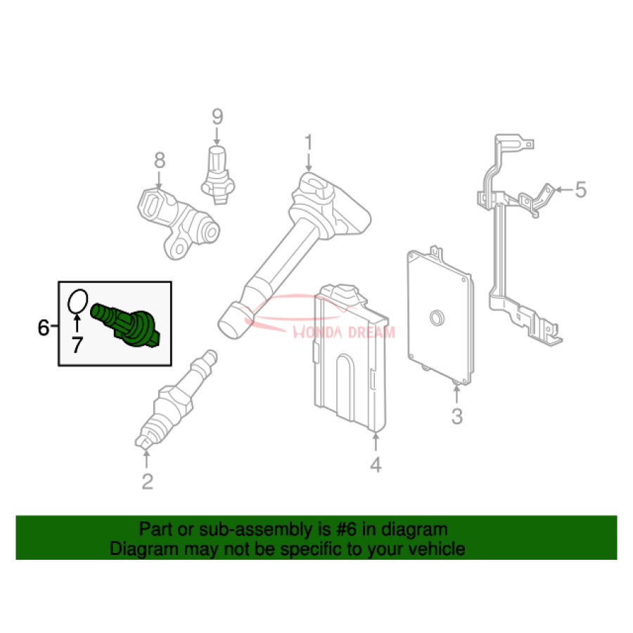 Crankshaft position sensor (37500-5J6-A01) - 2