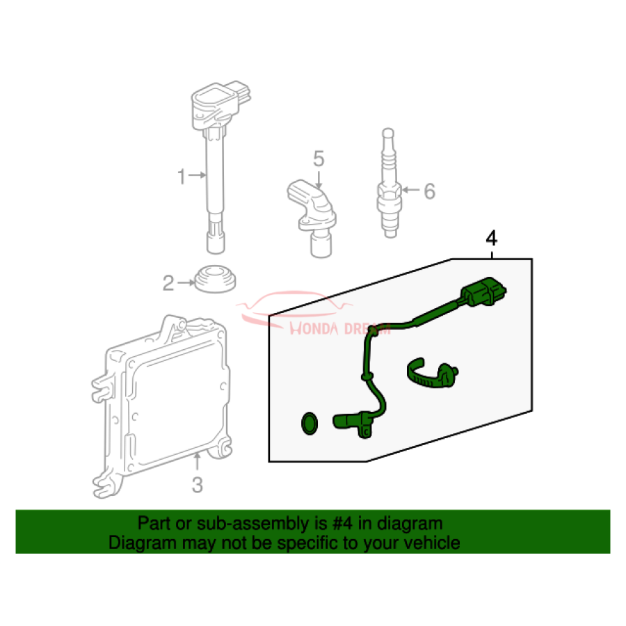 Crankshaft position sensor (37500-PCX-003) - 2