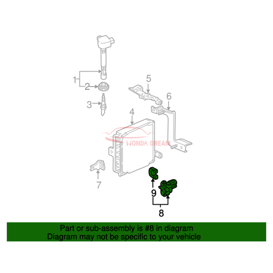 Crankshaft position sensor (37500-PLC-015) - 2