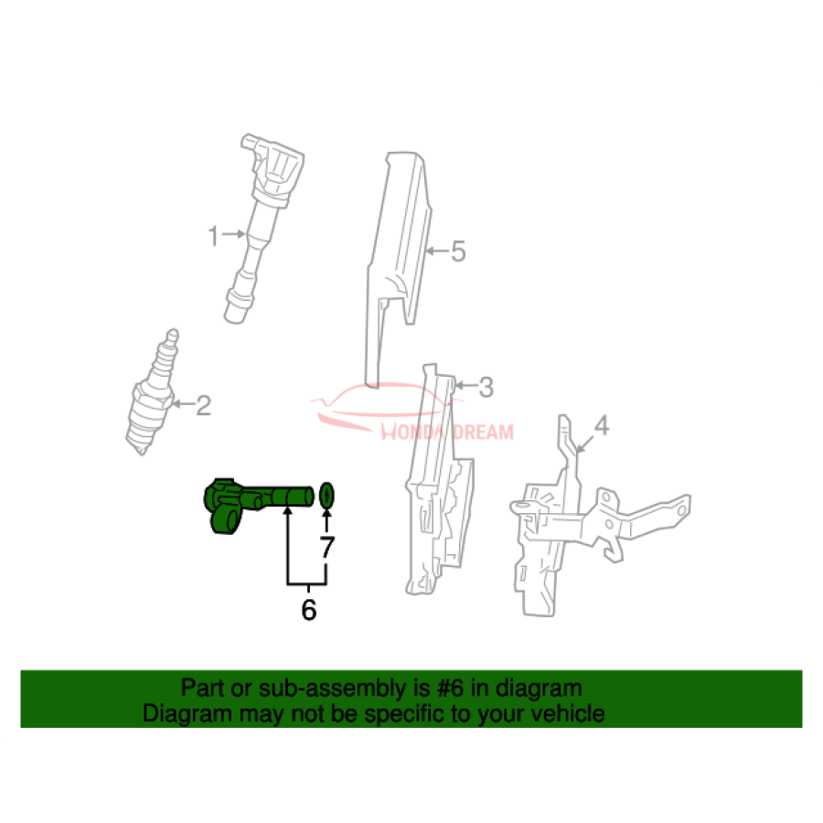 Crankshaft position sensor (37500-PNB-003) - 2