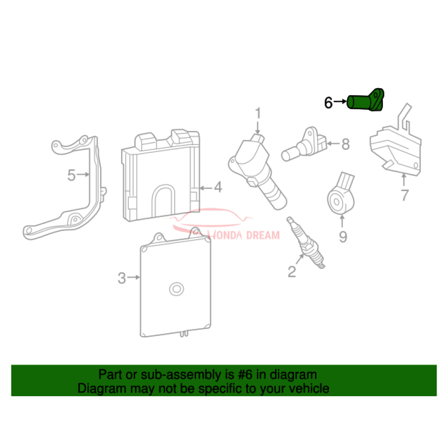 Crankshaft position sensor (37500-R60-U01) - 2