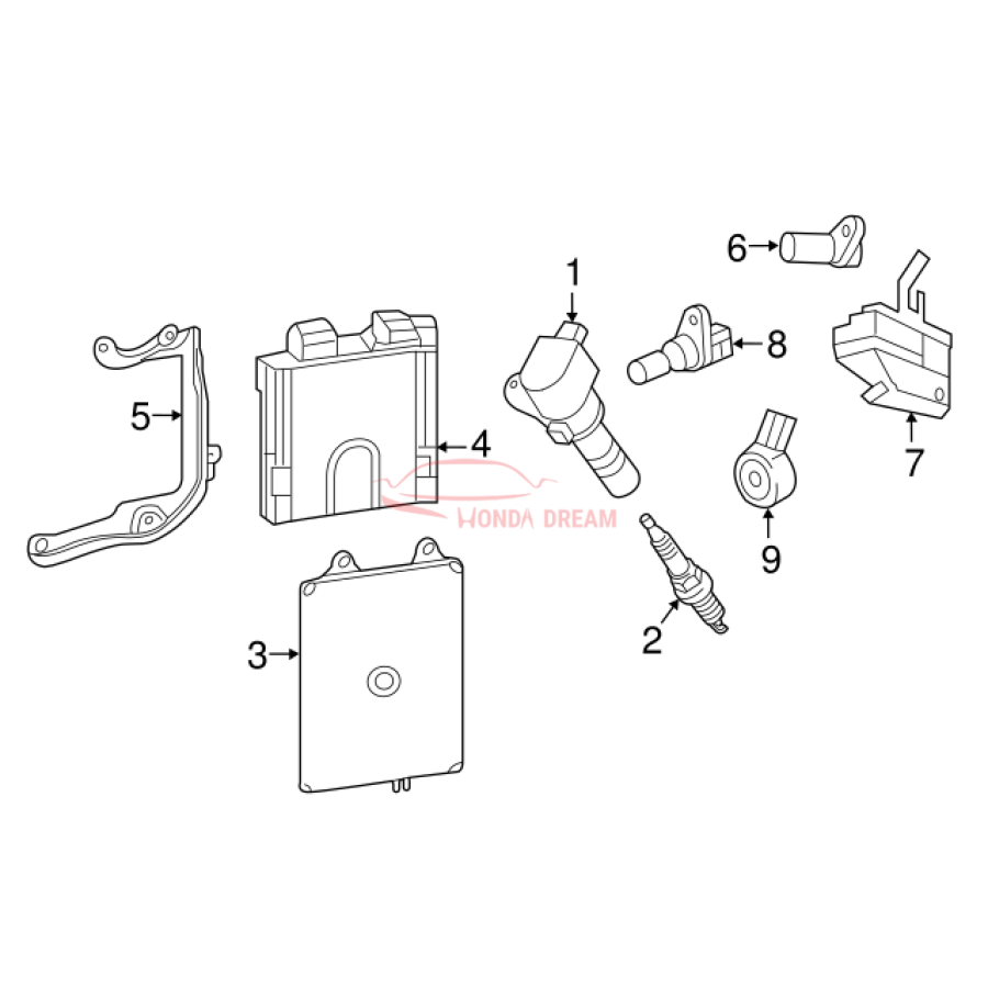 Crankshaft position sensor (37500-R60-U01) - 3