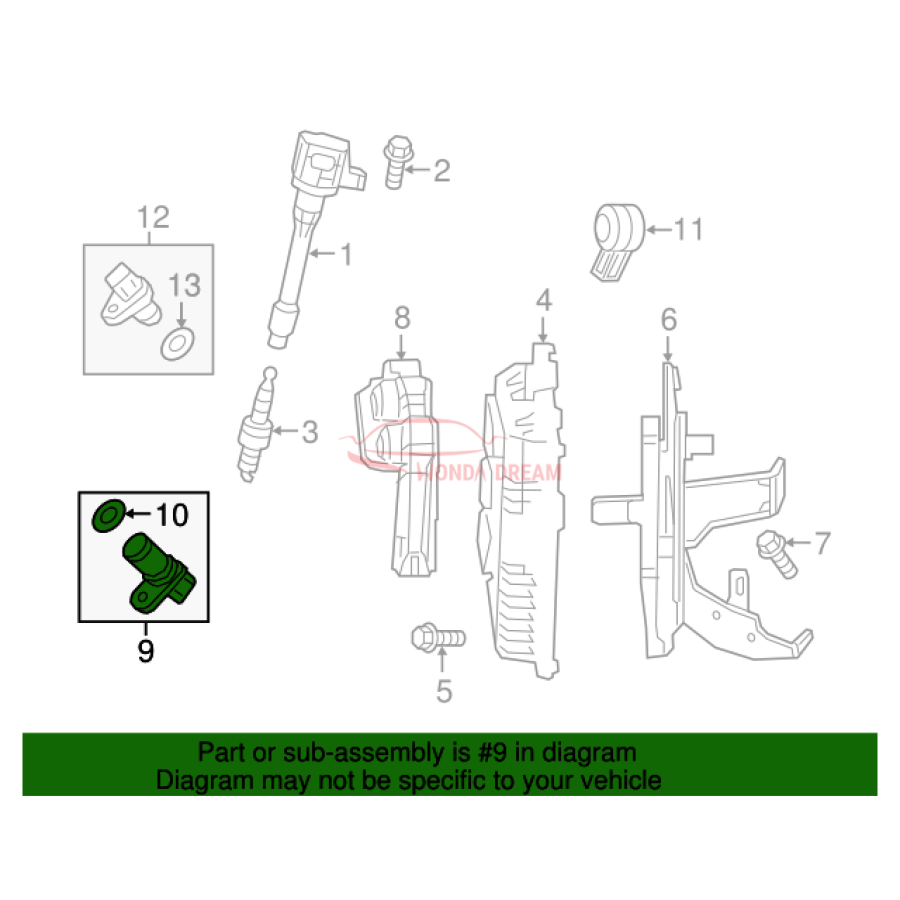 Crankshaft position sensor (37500-RB0-006) - 2