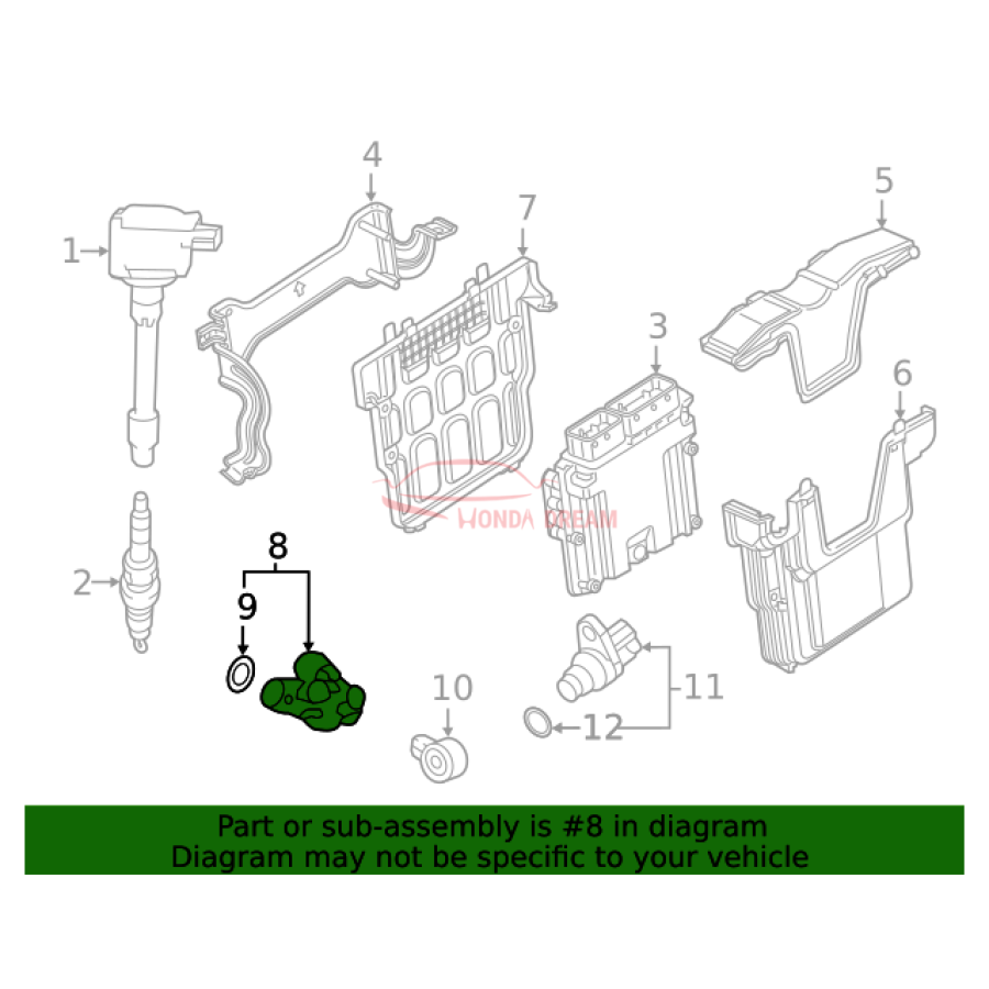 Crankshaft position sensor (37500-RPY-G01) - 2