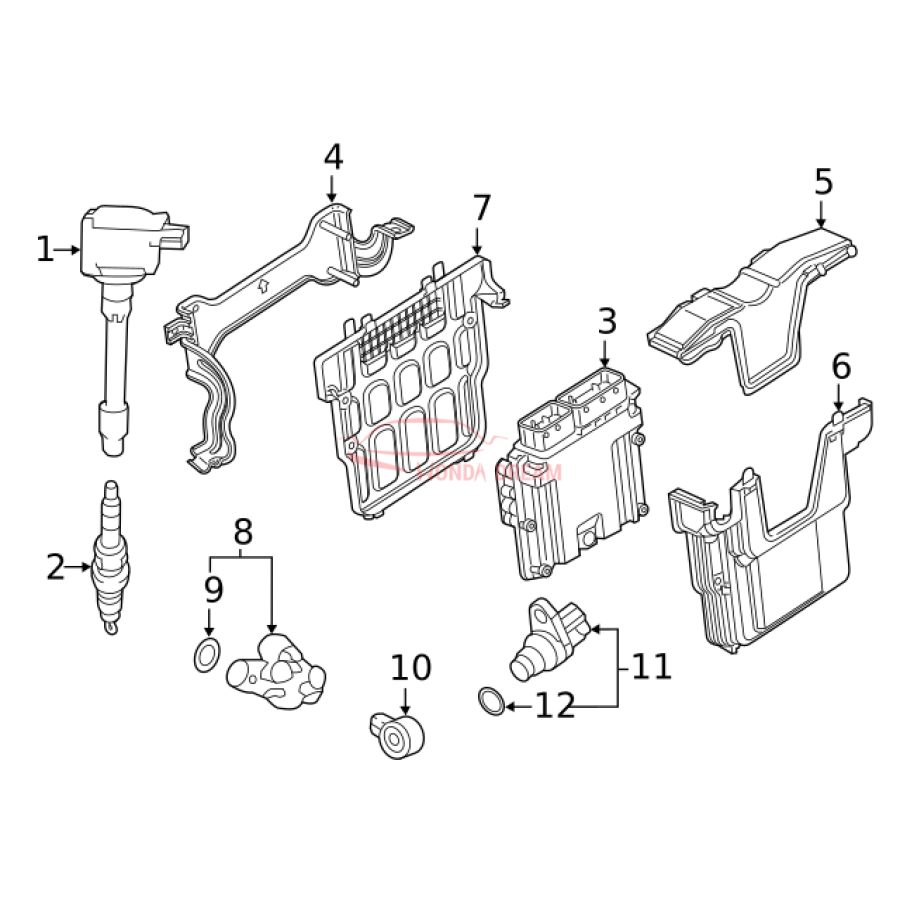 Crankshaft position sensor (37500-RPY-G01) - 3