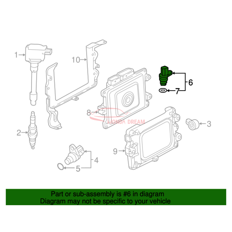 Camshaft position sensor (37510-59B-J01) - 2