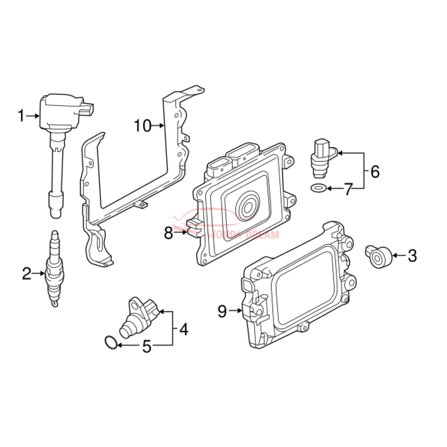 Camshaft position sensor (37510-59B-J01) - 3