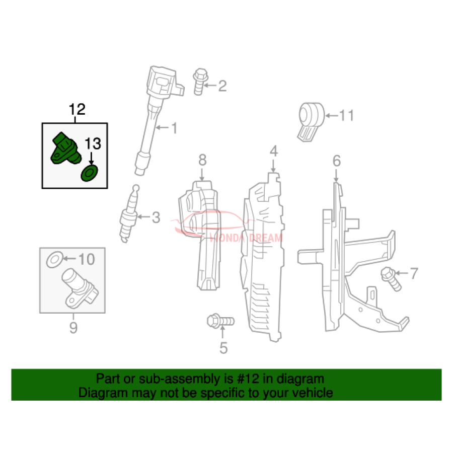 Camshaft position sensor (37510-5A2-A01) - 2