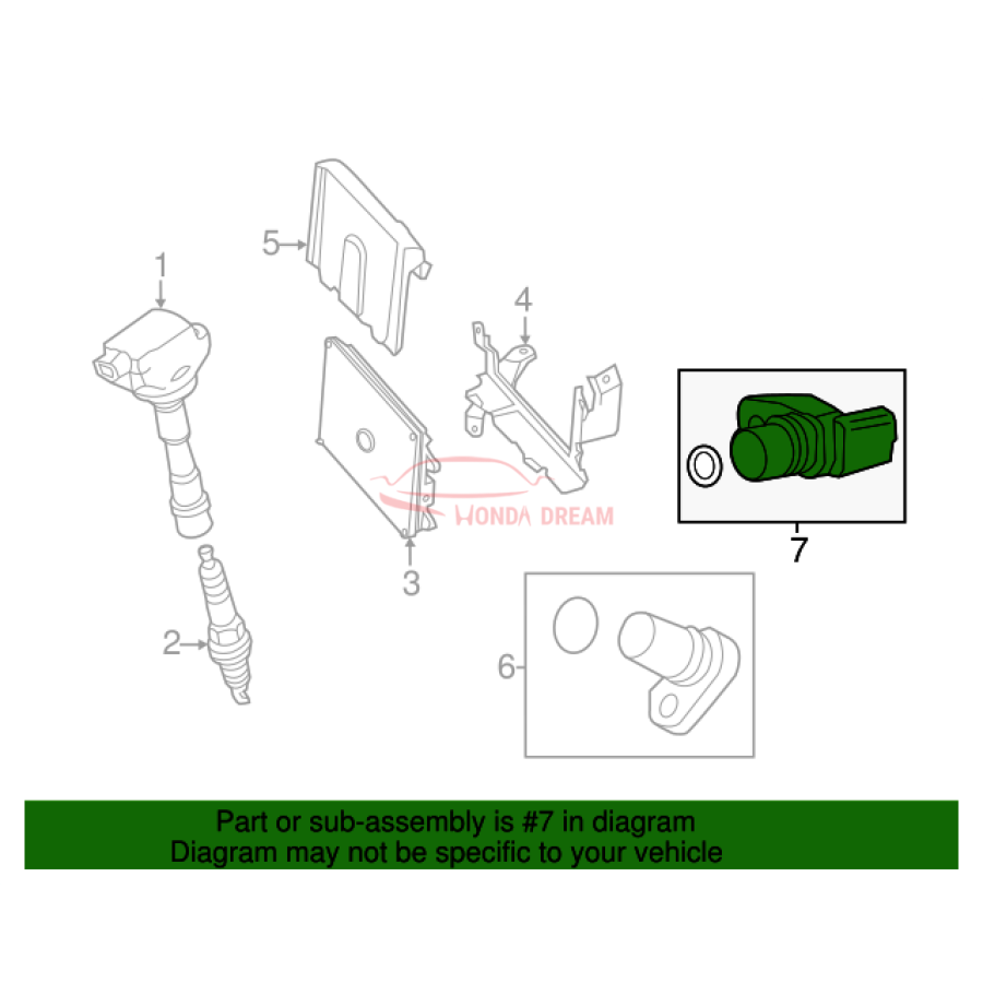 Camshaft position sensor (37510-RB0-003) - 2